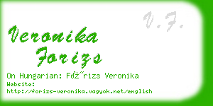 veronika forizs business card